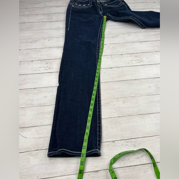 True Religion USA Made Women’s Size 31 Disco Billy Big T Denim Blue Jeans - Picture 11 of 14